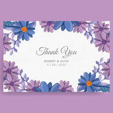 Plantable Blue Purple Rose Thank You Cards